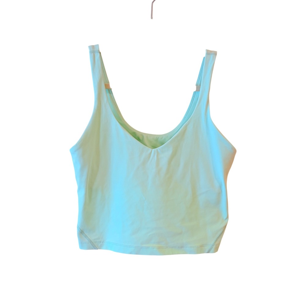 Lululemon Align Tank Top Mint Green Nulu Yoga Crop Top LW1DUDS Size 8